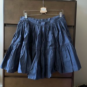 Juicy Couture navy tiered midi skirt